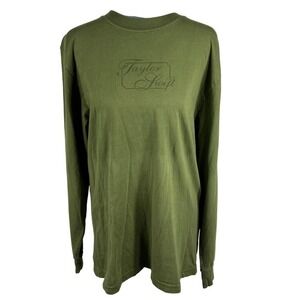 Taylor Swift‎ Evermore Album Long Sleeve T-Shirt Forest Green Ombre Sz Medium